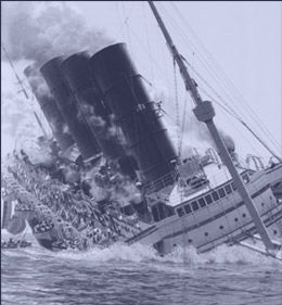 Tak najprawdopodobniej wygldaa Lusitania podczas tragedii